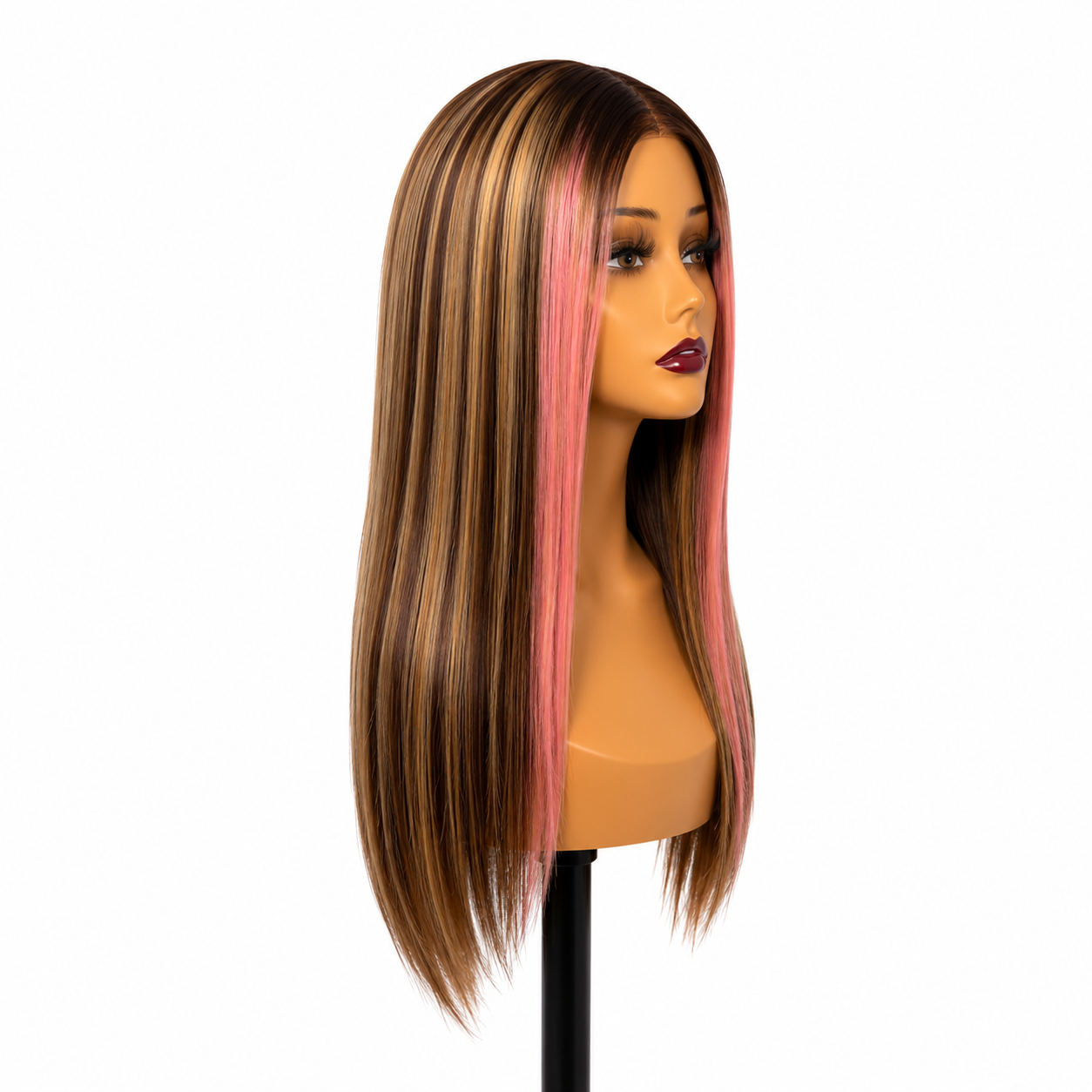 Silky Breeze - Piper Pink Stripe Wig