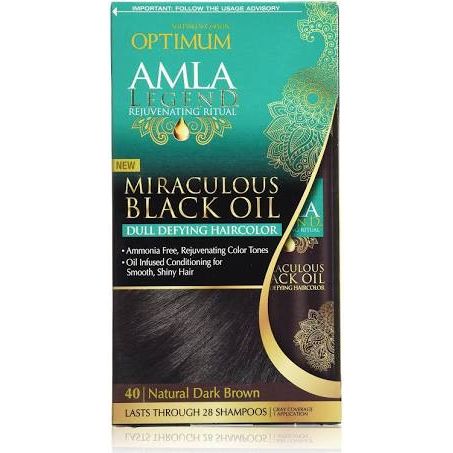 Optimum Amla Miraculous Black Oil Dull Defying Hair Color - Pure n Tru Beauty Supply