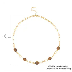 Tiger’s Eye paperclip Necklace - Pure n Tru Beauty Supply