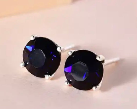 Dark Indigo Stud Earrings - Pure n Tru Beauty Supply