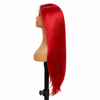 Bone Straight Line - Rebecca Red - Wig