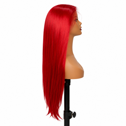 Bone Straight Line - Rebecca Red - Wig