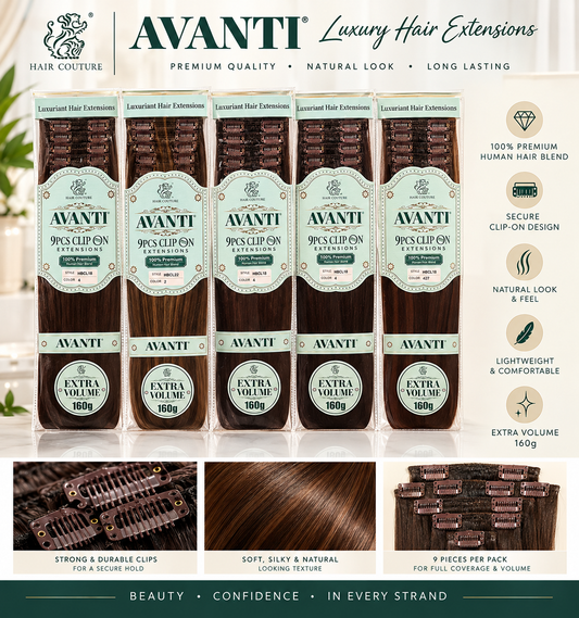 Avanti 9 pc clip on extensions 180g