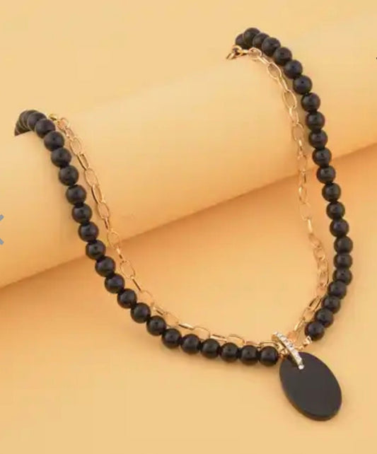 JT Black Obsidian Necklace - Pure n Tru Beauty Supply