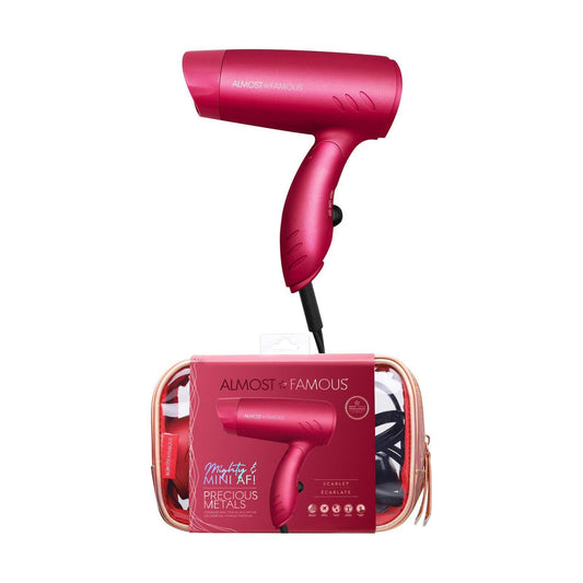 ALMOST FAMOUS PRECIOUS METALS MINI DRYER SCARLET - Pure n Tru Beauty Supply