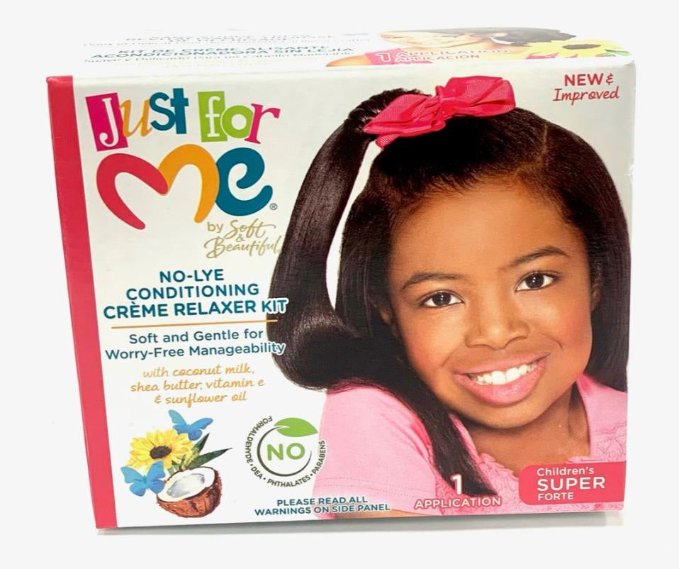 JUST FOR ME NO-LYE CONDITIONING CRÈME RELAXER KIT SUPER FORTE