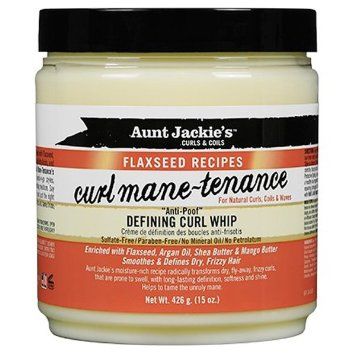 Aunt Jackie's Flaxseed Recipe Curl Mane-Tenance Defining Curl Whip 15 oz