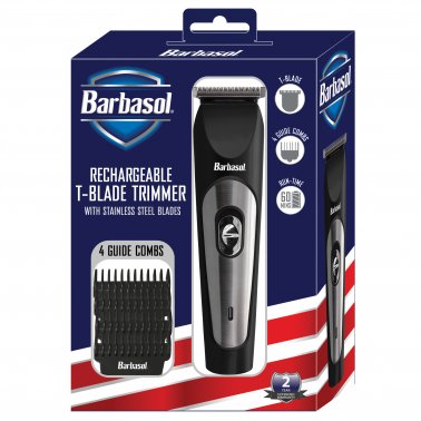 Barbasol Rechargeable T-Blade Trimmer with stainless steel blades