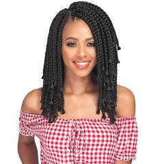 Bobbi Boss Synthetic African Roots Bomba Box Braid Blunt Tips 10 Inch