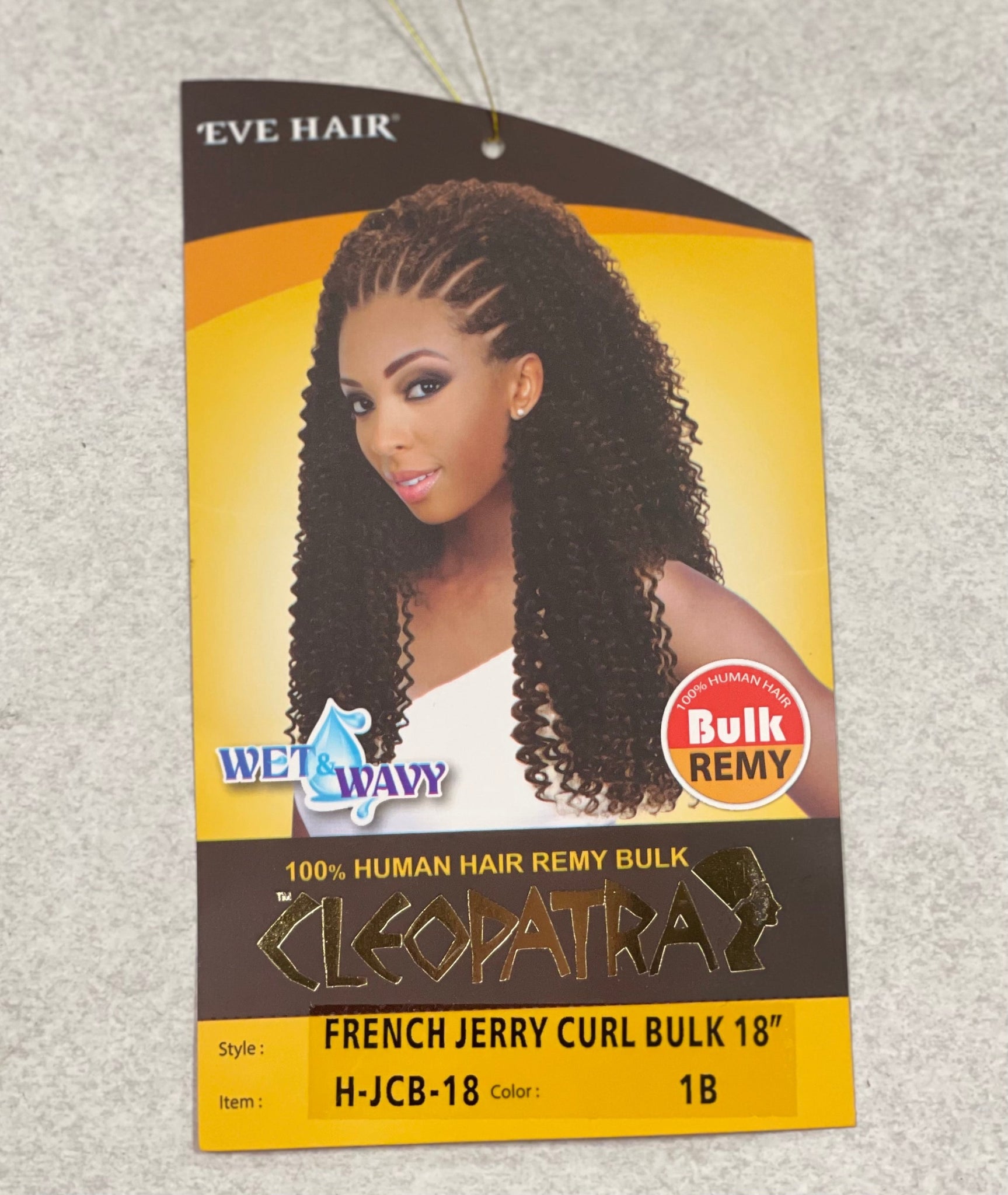 Cleopatra 100% Human Hair Remy Bulk Braiding French Jerry Curl 18"