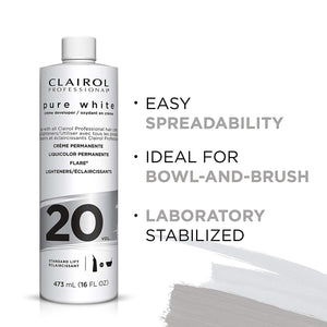 Clairol Professional Pure White 20 Crème Permanente 16 oz