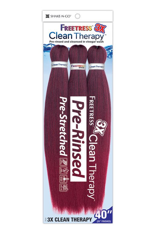 Freetress Synthetic Braid - 3X Clean Therapy Braiding Hair - Prestretched - Pure n Tru Beauty Supply