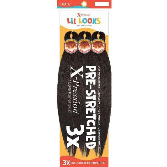 X - PRESSION - LIL LOOKS - PRESTRETCHED CALMING BRAID 32" 3X - 2T1B/27 × 10 - Pure n Tru Beauty Supply