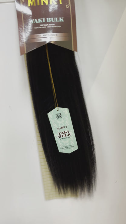 Minky Yaki Bulk Braiding 100% Human Hair