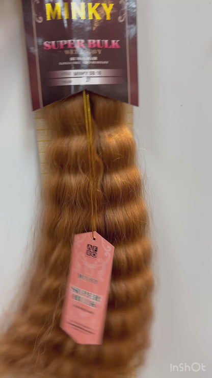 Minky Wet and Wavy Bulk Braiding Hair 100% Human Hair