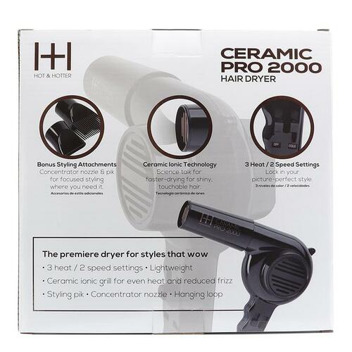 Hot & Hotter Ceramic PRO 2000 Hair Dryer - Pure n Tru Beauty Supply