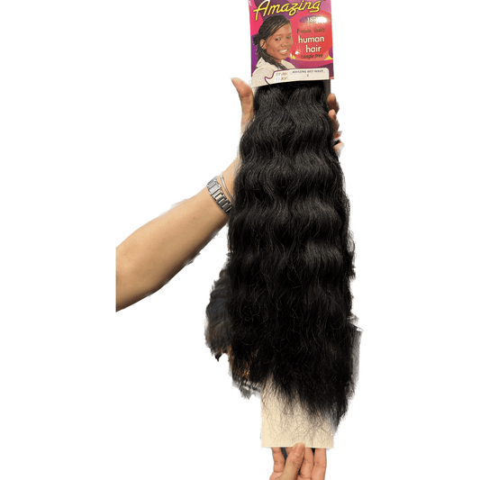 Amazing Wet and Wavy Bulk Braiding Hair 100% Human Hair - Pure n Tru Beauty Supply