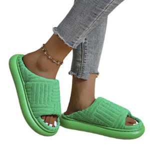 Suede Open toe slides