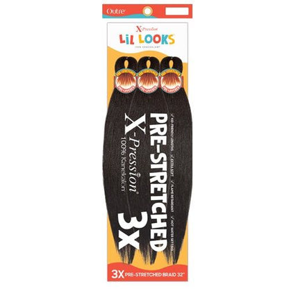 Outre Braids X - Pression Lil Looks 3X Pre - Stretched Braids 32" - Pure n Tru Beauty Supply